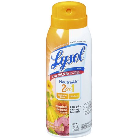 Lysol Neutra Air 2 in 1 Spray, 10 oz (0.62 lb) Tropical Breeze, Multi RAC98289